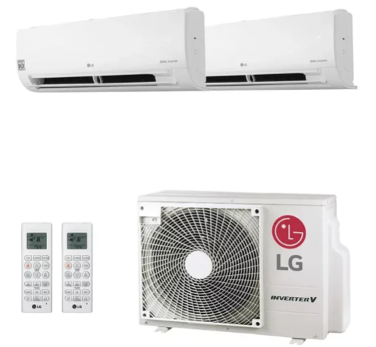 LG Duo Split Systeem 2,5 KW + 2,5KW (MU2R15 + S09ET + S09ET)